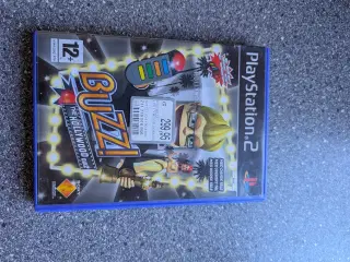 Ps2 buzz pakke 4 controllere/4 spil