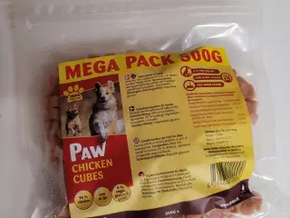 Paw chicken cubes.