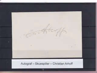Autograf - Skuespiller - Christian Arhoff