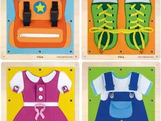 VIGA Lær at Klæde Sig På - 4 Dele Læringslegetøj