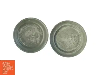 Antikke Tin tallerkener (str. 24 x 24 cm og 23 x 23 cm)