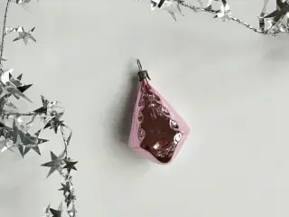 Vintage julekugle, lille lyserød trekantet