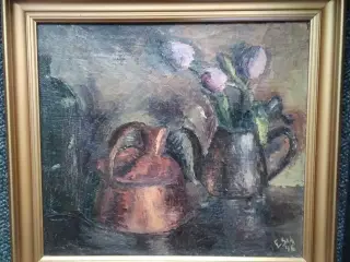 Maleri. Ellen Scheelke.Opstilling 