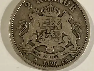 2 Kronor 1876 Sweden