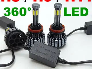 NY! 360° LED Pærer H8 / H9 / H11 16000LM 6000K 