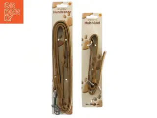 Brunt hundesnor og halsbånd sæt fra X-Mile (str. 120 og 30-40 cm)