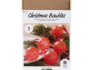 DIY Kit Julekugler, Marmorering, 1 pk.