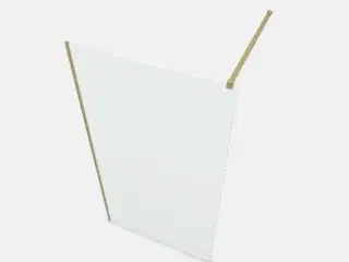 DWA205 Walk-In 205 fastvæg 8mm glas U profiler Guld