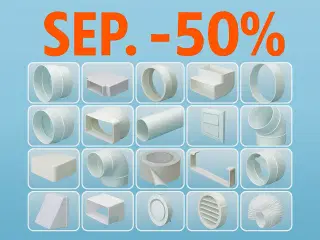 ‼️ SEPTEMBER-TILBUD ‼️ -50% på ventilationsdele