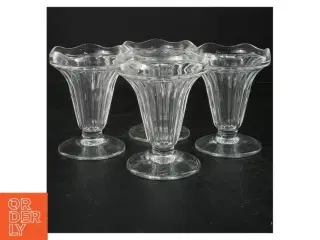 Gennemsigtige krystalglasvaser (str. Ø. 11 cm. længde, 14 cm)