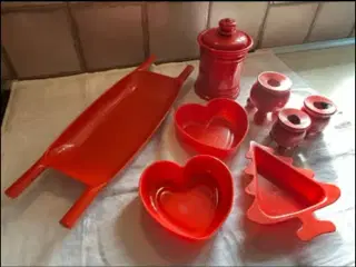 Jul orangerøde retro ting