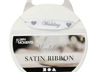 Hvid Satinbånd 10 mm x 8 m - Elegant til Dekoration