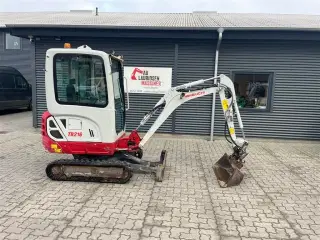 Takeuchi TB216 Tiltman med hydraulisk fæste.