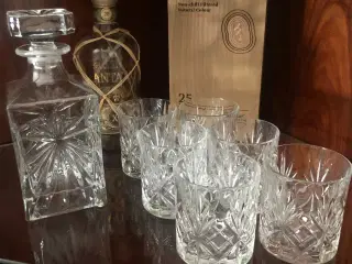 Karaffel med 6 matchende glas