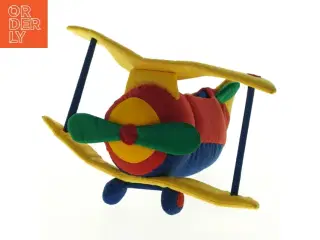 Farverig stoflegetøjs flyvemaskine (str. 23 cm)