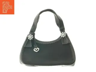 Sort håndtaske med dekoration fra Brighton (str. 18x28x12 cm)