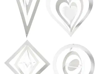 3D Ophæng - Kreativ Dekoration, 16 stk. Hvid