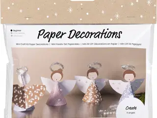 Mini DIY Kit til Papirengle - Julepynt i Pastelfarver