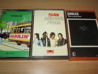 SLADE, EAGLES, GASOLIN Kassettebånd.