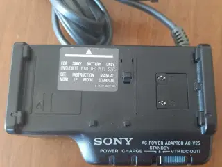 SONY batteri oplader / AC POWER adapter AC-V25 til