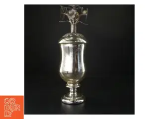Fattigmands vase med låg - metallisk look (str. 35 cm)
