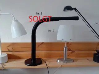 Bordlampe 8 forskellige