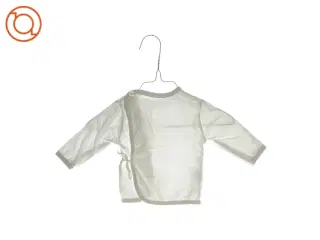 Langærmet bluse med blondekant (str. ca. 56)