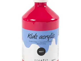 Akrylmaling Mat, primær rød, 500ml/ 1 fl.