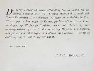 Filosofiske problemer, Harald Høffding