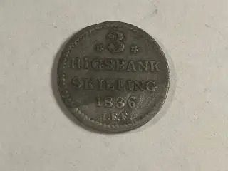 3 rigsbankskilling 1836