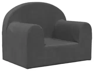 vidaXL sofa til børn blødt plys antracitgrå