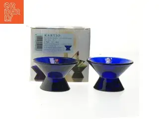 Kartio lysestager i kobalt blå fra Iittala (str. 5 cm)