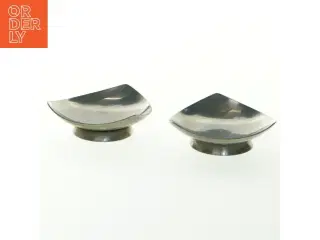 Sæt af runde sølvfarvede skåle (str. 8 cm)