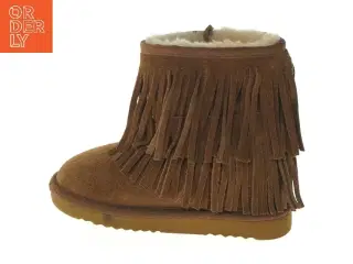 Brune ruskind-støvler fra Molo med frynser (str. 27-28 )