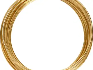 Bonzaitråd, rund, tykkelse 2 mm, guld, 10m/ 1 rl.