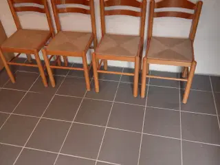 Spisebordsstole med fletsæde, 4 stk.