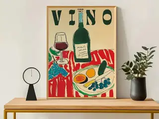 * Lærredsmaleri; Vino