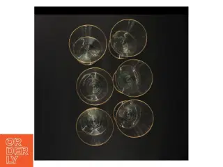 Vintageglas med guldkant (str. 16 x 9 cm)