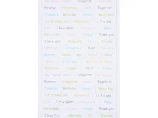 Stickers, baby, ark 12x23 cm, 2x84stk./ 1 pk.
