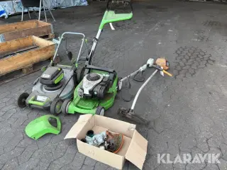 Græsslåmaskiner og græstrimmere Garden, Viking, STIHL og partner 4 maskiner
