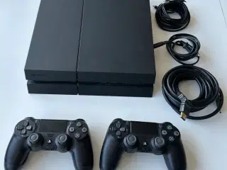 Komplet PS4 setup inkl. 2 controllere og kabler