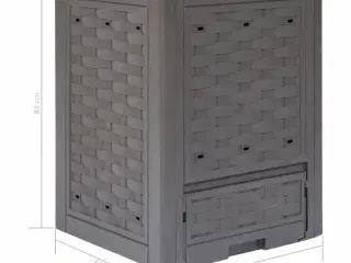 Kompostbeholder til haven 300 l 60 x 60 x 83 cm brun