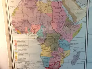 Gl. tysk skolekort "Afrika fra kolonisering til...