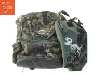 Jeva rygsæk med camouflage og dinosaurprint fra Jeva (str. 39x37 og 36x32 cm)