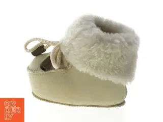 Helt nye babysko i skind med pels (str. længde, 11 cm)