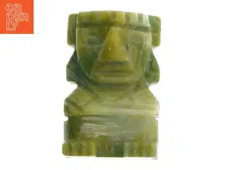 Håndskåret Tiki figur i jade (str. 7x5 cm)