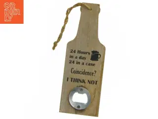 Flaskeåbner med sjov tekst (str. 20x7 cm)