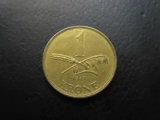 1 krone 1947 gl. type pæn