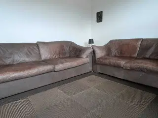 Sofagruppe i okselæder 