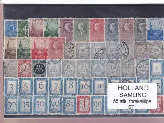 Holland Samling - 55 Stk. Stemplet/Ustemplet